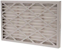 Value Collection - 16" Noml Height x 25" Noml Width x 1-3/4" Noml Depth, 35 to 45% Capture Efficiency, Wireless Pleated Air Filter - MERV 8, Synthetic, Integrated Beverage Board Frame, 500 Max FPM, 1,400 CFM, For Heating & Air Conditioning Units - Apex Tool & Supply