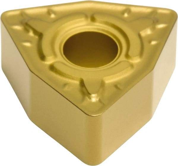 Sumitomo - WNMG333 EGE Grade AC820P Carbide Turning Insert - Al2O3 Finish, 80° Trigon, 3/8" Inscr Circle, 3/16" Thick, 3/64" Corner Radius - Apex Tool & Supply