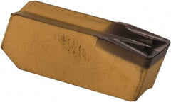 Iscar - 406GIMF Grade IC8250, 4mm Cutting Width Carbide Grooving Insert - 2.4mm Max Depth of Cut, Neutral, 0.6mm Corner Radius, TiCN/Al2O3/TiN Finish - Apex Tool & Supply