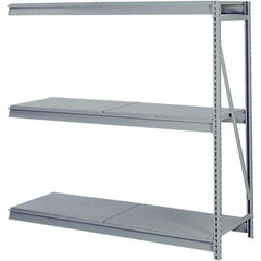 Lyon - 3 Shelf Add-On Solid Steel Steel Shelving - 10,000 Lb Capacity, 72" Wide x 84" High x 36" Deep, Dove Gray - Apex Tool & Supply