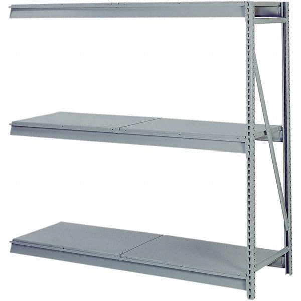 Lyon - 3 Shelf Add-On Solid Deck Steel Shelving - 10,000 Lb Capacity, 60" Wide x 84" High x 48" Deep, Dove Gray - Apex Tool & Supply