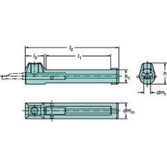 CXS-A1000-08 Cylindrical Shank With Flat To CoroTurn® XS Adaptor - Apex Tool & Supply