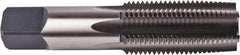 Union Butterfield - 1-1/8 - 8 UNC/UNS 2B 4 Flute Bright Finish High Speed Steel Straight Flute Standard Hand Tap - Plug, Right Hand Thread, 5-7/16" OAL, 2-9/16" Thread Length, H5 Limit, Oversize - Apex Tool & Supply