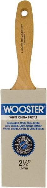 Wooster Brush - 3" Flat Hog Varnish Brush - 3-7/16" Bristle Length, 6-1/2" Maple Beavertail Handle - Apex Tool & Supply