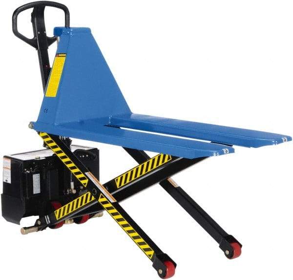 Vestil - 3,000 Lb Capacity, 31-1/2" Lift Portable Tote Lifter - 3-1/2" Min Lift Height, 45" Fork Length x 6-1/2" Fork Width, 27" Overall Width - Apex Tool & Supply