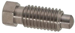 Vlier - M10x1.5, 20mm Thread Length, 0.236" Max Plunger Diam, 0.22 Lb Init to 2.02 Lb Final End Force, Knob Handle Plunger - Delrin Knob, 0.98" Body Length, 0.79" Length Under Head/Shoulder, 0.196" Plunger Projection - Apex Tool & Supply