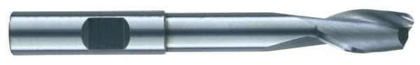 RobbJack - 1", 2" LOC, 1" Shank Diam, 6" OAL, 2 Flute, Solid Carbide Square End Mill - Single End, Uncoated, Spiral Flute, 30° Helix, Centercutting, Right Hand Cut, Right Hand Flute, Series EX-206 - Apex Tool & Supply