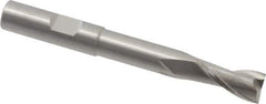 RobbJack - 3/8", 3/4" LOC, 3/8" Shank Diam, 3-1/4" OAL, 2 Flute, Solid Carbide Square End Mill - Single End, Uncoated, Spiral Flute, 30° Helix, Centercutting, Right Hand Cut, Right Hand Flute, Series EX-204 - Apex Tool & Supply