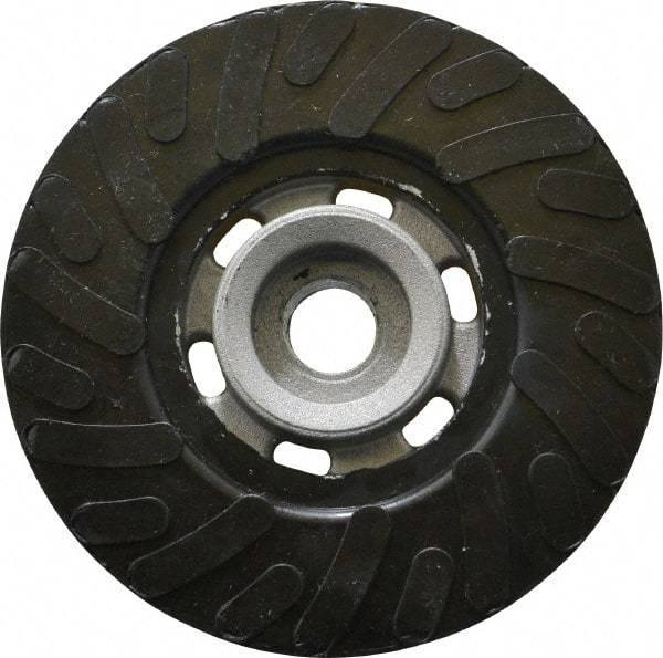 Made in USA - 4" Diam Disc Backing Ribbed Backing Pad - Medium Density, 12,000 RPM - Apex Tool & Supply