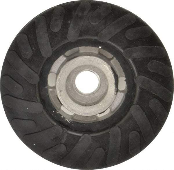 Made in USA - 4" Diam Disc Backing Ribbed Backing Pad - Soft Density, 13,500 RPM - Apex Tool & Supply