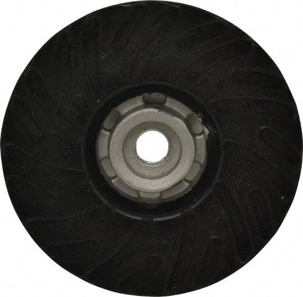 Made in USA - 5" Diam Disc Backing Ribbed Backing Pad - Hard Density, 13,000 RPM - Apex Tool & Supply