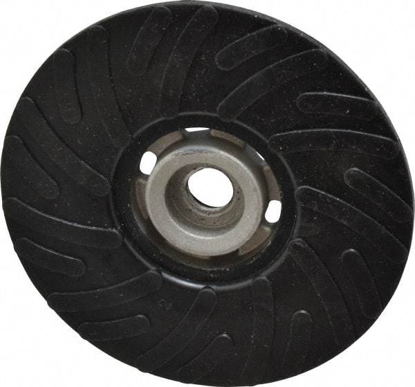 Made in USA - 5" Diam Disc Backing Ribbed Backing Pad - Medium Density, 13,000 RPM - Apex Tool & Supply