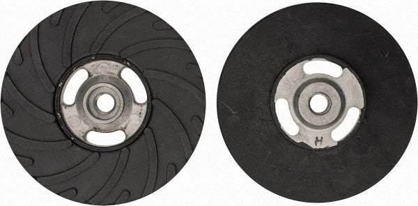 Made in USA - 6" Diam Disc Backing Ribbed Backing Pad - Hard Density, 8,600 RPM - Apex Tool & Supply