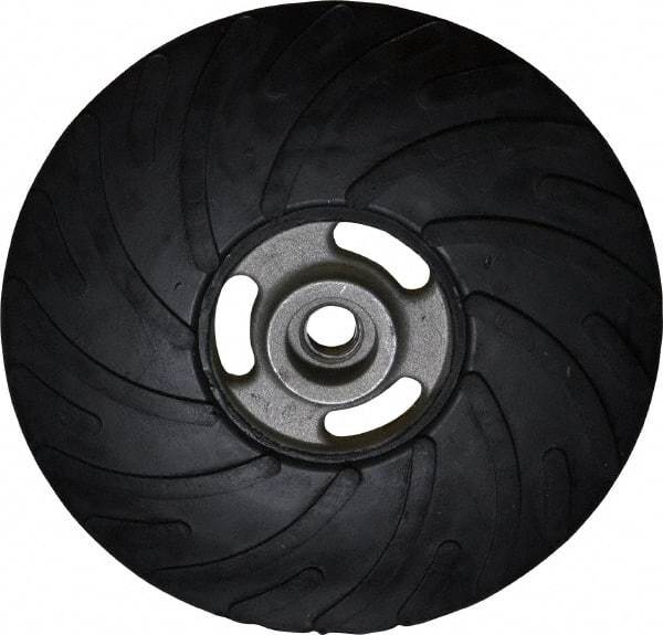 Made in USA - 7" Diam Disc Backing Ribbed Backing Pad - Soft Density, 8,500 RPM - Apex Tool & Supply