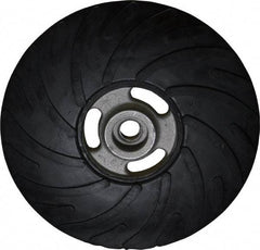 Made in USA - 7" Diam Disc Backing Ribbed Backing Pad - Soft Density, 8,500 RPM - Apex Tool & Supply