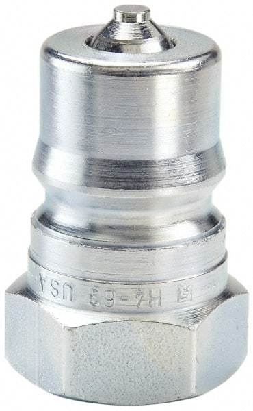 Parker - 1-1/16-12 SAE Steel Hydraulic Hose Female Straight Thread Nipple - 3,625 psi - Apex Tool & Supply