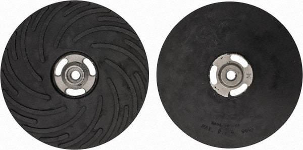 Made in USA - 9" Diam Disc Backing Ribbed Backing Pad - Medium Density, 6,600 RPM - Apex Tool & Supply