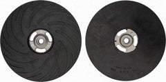 Made in USA - 9" Diam Disc Backing Ribbed Backing Pad - Soft Density, 6,600 RPM - Apex Tool & Supply