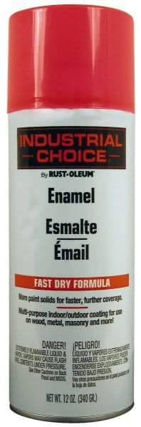 Rust-Oleum - Fluorescent Pink, Gloss, Enamel Spray Paint - 8 to 12 Sq Ft per Can, 16 oz Container, Use on Drums, Equipment & Color Coding, Furniture, Ladders, Lockers, Motors, Stenciling, Tools - Apex Tool & Supply