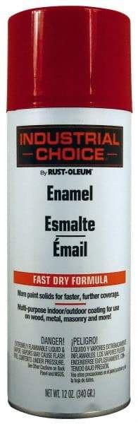 Rust-Oleum - Cherry Red, Gloss, Enamel Spray Paint - 8 to 12 Sq. Ft. per Can, 16 Ounce Container, Use on Drums, Equipment and Color Coding, Furniture, Ladders, Lockers, Motors, Stenciling, Tools - Apex Tool & Supply