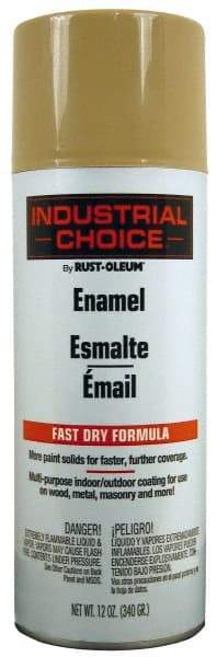 Rust-Oleum - Beige, Gloss, Enamel Spray Paint - 8 to 12 Sq Ft per Can, 16 oz Container, Use on Drums, Equipment & Color Coding, Furniture, Ladders, Lockers, Motors, Stenciling, Tools - Apex Tool & Supply