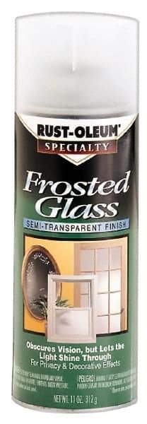 Rust-Oleum - 12 oz Frosted Glass Flat Finish Alkyd Enamel Paint - 8 to 10 Sq Ft per Gal, Interior, Direct to Metal - Apex Tool & Supply