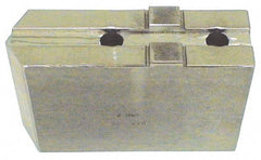 H & R Manufacturing - 6" Chuck Capacity, Tongue & Groove Attachment, Square Soft Lathe Chuck Jaw - Steel, 1-1/2" Btw Mount Hole Ctrs, 3-3/16" Long x 1-1/4" Wide x 1-5/8" High, 5/16" Groove - Apex Tool & Supply