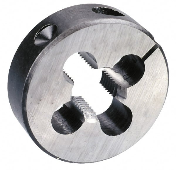 Round Die: #12-28, High Speed Steel Adjustable, Right Hand Thread