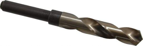 Chicago-Latrobe - 11/16" Drill, 118° Point, Cobalt Silver Deming & Reduced Shank Drill Bit - Oxide/Gold Finish, 6" OAL, Straight Shank, 3-1/8" Flute Length, Right Hand Cut, Split Point, Spiral Flute, Regular Spiral - Apex Tool & Supply