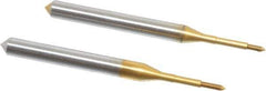 Balax - 2 Piece, M1.20 x 0.250 Thread Size, High Speed Tool Steel Miniature Plug Thread Go No Go Gage Set - 0.0409 Inch Go Pitch, 0.042 Inch No Go Pitch - Apex Tool & Supply