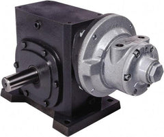 Gast - 1.7 hp Reversible Base Air Actuated Motor - 60:1 Gear Ratio, 50 Max RPM, 2-3/4" Shaft Length, 1-1/4" Shaft Diam - Apex Tool & Supply
