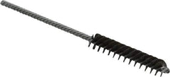 Made in USA - 5/16" Diam Helical Steel Tube Brush - Double Spiral, 0.005" Filament Diam, 1-1/2" Brush Length, 4" OAL, 1/8" Diam Galvanized Steel Shank - Apex Tool & Supply