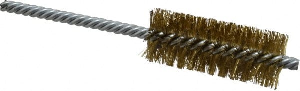 Made in USA - 15/16" Diam Helical Brass Tube Brush - Apex Tool & Supply