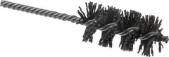 Made in USA - 1-1/4" Diam Helical Nylon Tube Brush - Single Spiral, 0.04" Filament Diam, 2-1/2" Brush Length, 5-1/2" OAL, 15/64" Diam Galvanized Steel Shank - Apex Tool & Supply