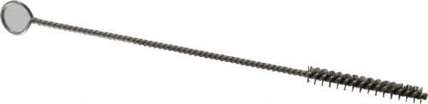 PRO-SOURCE - 1" Long x 5/32" Diam Stainless Steel Twisted Wire Bristle Brush - Single Spiral, 4" OAL, 0.003" Wire Diam, 0.062" Shank Diam - Apex Tool & Supply