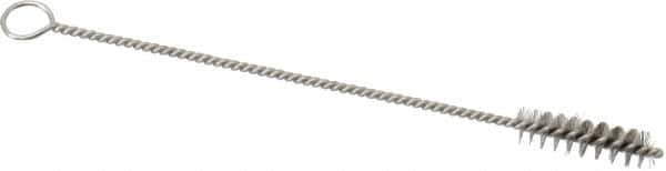 PRO-SOURCE - 3/4" Long x 7/32" Diam Stainless Steel Twisted Wire Bristle Brush - Single Spiral, 4" OAL, 0.003" Wire Diam, 0.062" Shank Diam - Apex Tool & Supply