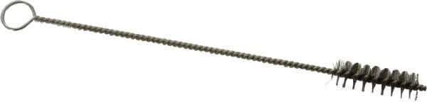 PRO-SOURCE - 3/4" Long x 1/4" Diam Stainless Steel Twisted Wire Bristle Brush - Single Spiral, 4" OAL, 0.003" Wire Diam, 0.062" Shank Diam - Apex Tool & Supply