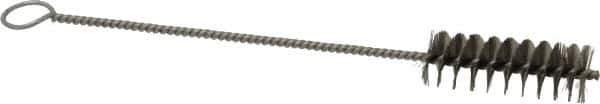 PRO-SOURCE - 2-1/2" Long x 13/16" Diam Stainless Steel Twisted Wire Bristle Brush - Single Spiral, 9" OAL, 0.008" Wire Diam, 0.142" Shank Diam - Apex Tool & Supply