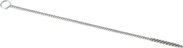 PRO-SOURCE - 1" Long x 1/8" Diam Stainless Steel Twisted Wire Bristle Brush - Single Spiral, 6" OAL, 0.003" Wire Diam, 0.085" Shank Diam - Apex Tool & Supply