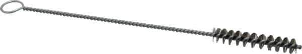 PRO-SOURCE - 2" Long x 3/8" Diam Stainless Steel Twisted Wire Bristle Brush - Single Spiral, 8" OAL, 0.006" Wire Diam, 0.11" Shank Diam - Apex Tool & Supply