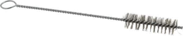 PRO-SOURCE - 2-1/2" Long x 3/4" Diam Stainless Steel Twisted Wire Bristle Brush - Single Spiral, 9" OAL, 0.008" Wire Diam, 0.142" Shank Diam - Apex Tool & Supply