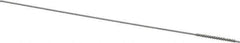 Made in USA - 1.5mm Diam Helical Stainless Steel Tube Brush - Single Spiral, 0.003" Filament Diam, 5/8" Brush Length, 4" OAL, 0.032" Diam Stainless Steel Shank - Apex Tool & Supply