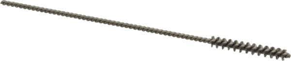 Made in USA - 5/32" Diam Helical Stainless Steel Tube Brush - Single Spiral, 0.003" Filament Diam, 1" Brush Length, 4" OAL, 0.073" Diam Stainless Steel Shank - Apex Tool & Supply