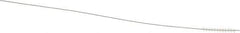 Made in USA - 0.068" Diam Helical Nylon Tube Brush - 0.008" Filament Diam, 1/2" Brush Length, 4" OAL, 0.016" Diam Stainless Steel Shank - Apex Tool & Supply
