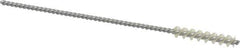 Made in USA - 3/16" Diam Helical Nylon Tube Brush - 0.008" Filament Diam, 1" Brush Length, 4" OAL, 0.085" Diam Galvanized Steel Shank - Apex Tool & Supply