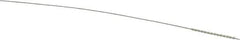 Made in USA - 1mm Diam Helical Nylon Tube Brush - 0.008" Filament Diam, 5/8" Brush Length, 4" OAL, 0.016" Diam Stainless Steel Shank - Apex Tool & Supply