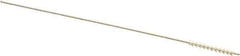 Made in USA - 2.5mm Diam Helical Nylon Tube Brush - 0.008" Filament Diam, 3/4" Brush Length, 4" OAL, 0.043" Diam Stainless Steel Shank - Apex Tool & Supply