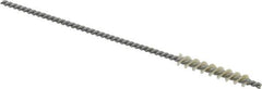 Made in USA - 4.5mm Diam Helical Nylon Tube Brush - 0.008" Filament Diam, 1" Brush Length, 4" OAL, 0.085" Diam Galvanized Steel Shank - Apex Tool & Supply
