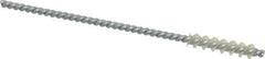 Made in USA - 7/32" Diam Helical Nylon Tube Brush - 0.008" Filament Diam, 1" Brush Length, 4" OAL, 0.11" Diam Galvanized Steel Shank - Apex Tool & Supply