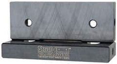 Snap Jaws - 4" Wide x 1.155" High x 0.55" Thick, Flat/No Step Vise Jaw - Hard, Steel, Fixed Jaw, Compatible with 4" Vises - Apex Tool & Supply